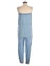 Lulus 100% Cotton Solid Blue Jumpsuit Size XS - photo 2