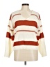 Shein 100% Acrylic Stripes Ivory Pullover Sweater Size 6 - photo 1