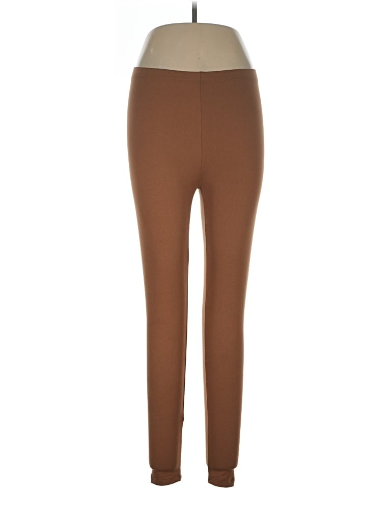 Pre-owned Zenana Leggings In Brown