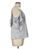 Lauren Conrad 100% Polyester Silver Sleeveless Blouse Size L - photo 4
