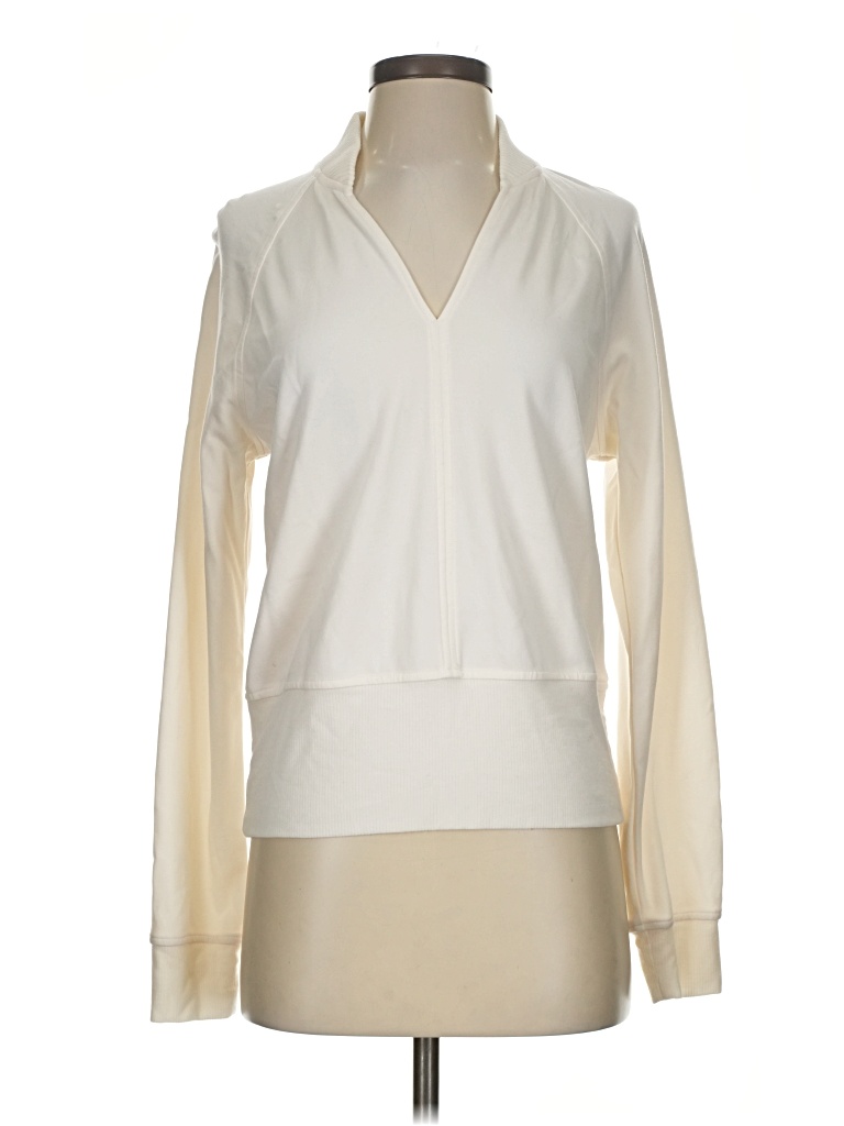 Pre-owned Athleta Sweatshirt In White