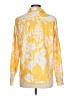 Unbranded 100% Polyester Floral Yellow Long Sleeve Blouse Size L - photo 2