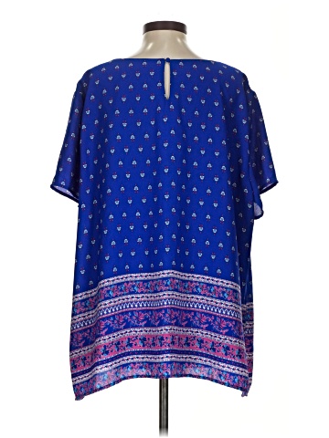 Skies Are Blue Short Sleeve Blouse (view 2)