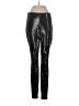 INC International Concepts Metallic Solid Black Silver Leggings Size S - photo 1