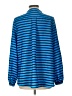 Aryn K. 100% Polyester Stripes Blue Long Sleeve Blouse Size L - photo 2