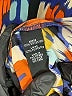 AB Studio 100% Polyester Print Orange Cocktail Dress Size 6 - photo 8
