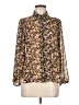 MNG Floral Gold Long Sleeve Blouse Size 6 - photo 1