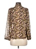 MNG Floral Gold Long Sleeve Blouse Size 6 - photo 2