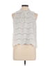 Love, Fire Silver Ivory Sleeveless Blouse Size L - photo 1