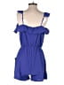 Rampage 100% Polyester Color Block Blue Romper Size S - photo 2