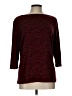 Norm Thompson Burgundy Red 3/4 Sleeve Top Size L - photo 1