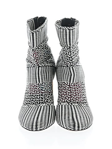 Salvatore Ferragamo Leather Woven Ankle Boots (view 2)