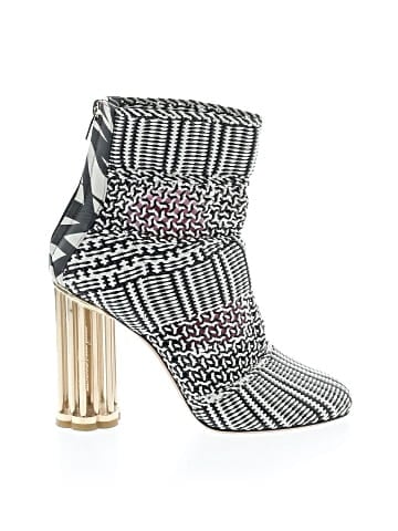 Salvatore Ferragamo Leather Woven Ankle Boots (view 1)