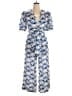 Alexis 100% Polyester Blue Ivory Jumpsuit Size XL - photo 1