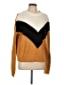 Fashion Nova 100% Acrylic Color Block Yellow Pullover Sweater Size L - photo 1
