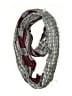 Collection Eighteen 100% Viscose Gray Red Scarf One size - photo 1