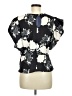 Scoop 100% Polyester Black Short Sleeve Blouse Size M - photo 2