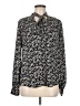 Express 100% Polyester Floral Black Long Sleeve Blouse Size M - photo 1