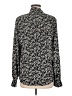 Express 100% Polyester Floral Black Long Sleeve Blouse Size M - photo 2