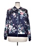 Shein Curve Floral Blue Track Jacket Size 2X - photo 1