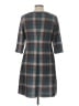 Connected Apparel Plaid Gray Casual Dress Size 10 - photo 2