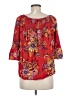 BeachLunchLounge 100% Viscose Red 3/4 Sleeve Blouse Size M - photo 2