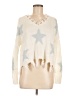 Sweet & Sinful 100% Acrylic Stars Ivory Pullover Sweater Size M - photo 1