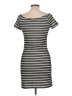 Derek Heart Stripes Gray Casual Dress Size L - photo 2