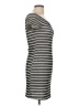 Derek Heart Stripes Gray Casual Dress Size L - photo 4