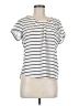 Tovia 100% Polyester Stripes White Short Sleeve Top Size M - photo 1