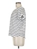 Tovia 100% Polyester Stripes White Short Sleeve Top Size M - photo 5
