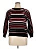 Ruby Rd. Stripes Black Pullover Sweater Size XL (petite) - photo 1