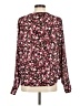Halogen Burgundy Long Sleeve Blouse Size M - photo 2