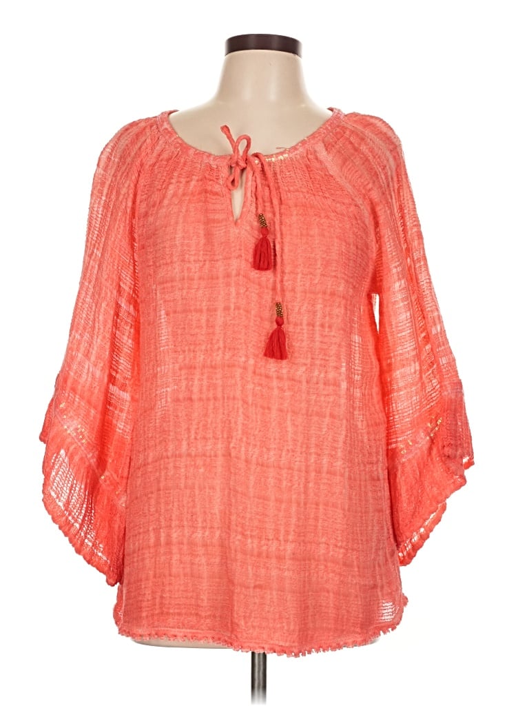 Pre-owned Ruby Yaya 3/4 Sleeve Blouse In Orange