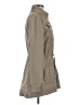 Laundry by Shelli Segal 100% Polyester Gray Tan Trenchcoat Size M - photo 4