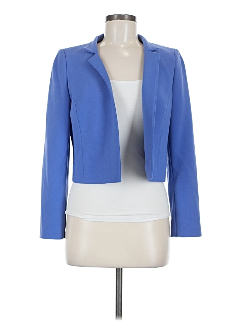 Pre-owned Albert Nipon Blazer Jacket In Blue