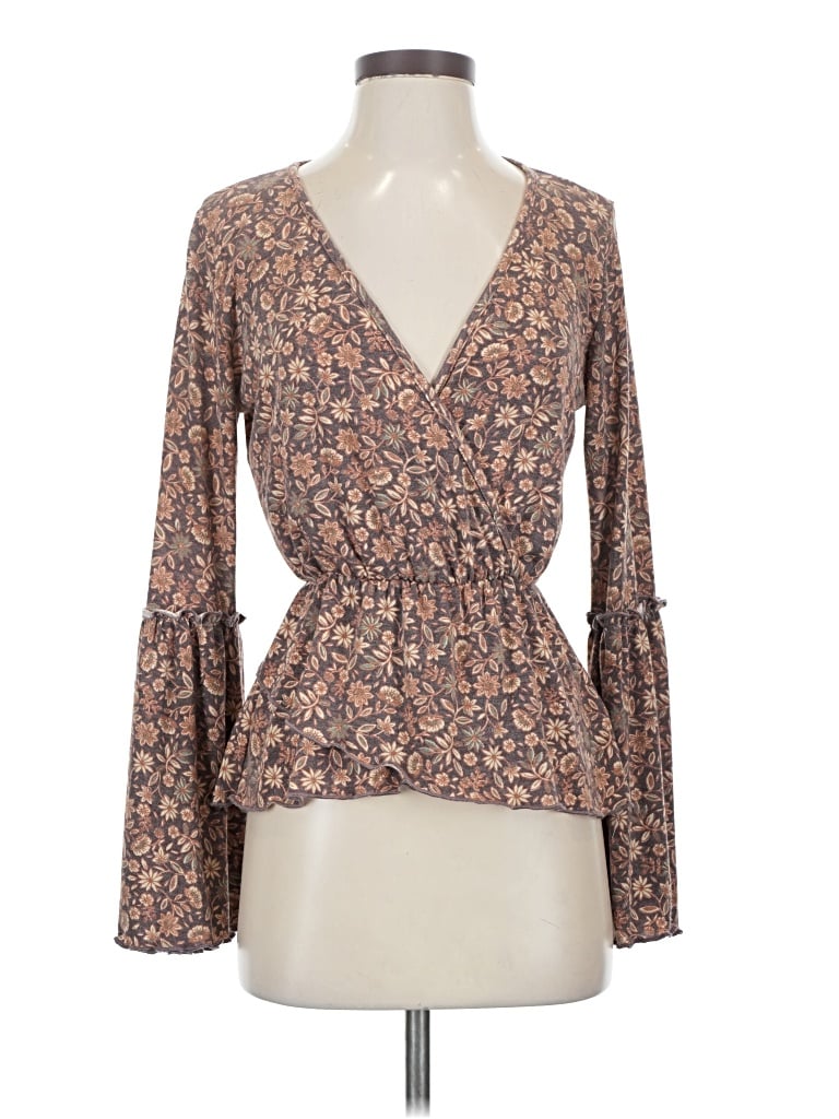 Pre-owned Peach Love Long Sleeve T-shirt In Brown