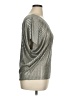 Kim & Cami Metallic Silver Short Sleeve Top Size XL - photo 4