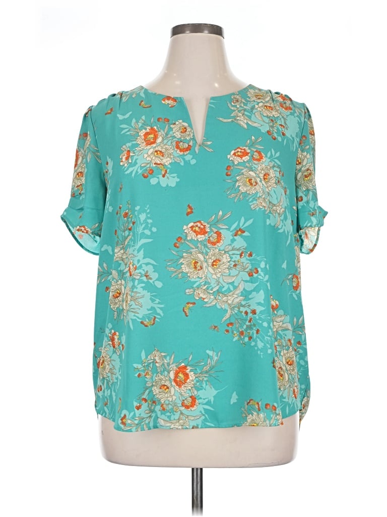 Pre-owned Dr2 Short Sleeve Blouse In Blue