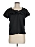 Chadwicks 100% Polyester Solid Black Short Sleeve Blouse Size 8 (petite) - photo 1