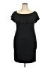 Vision U.S.A. Solid Black Cocktail Dress Size 2X - photo 1