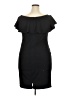 Vision U.S.A. Solid Black Cocktail Dress Size 2X - photo 2