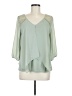 Iz Byer 100% Polyester Green 3/4 Sleeve Blouse Size M - photo 1