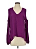 Karina Grimaldi 100% Silk Purple Long Sleeve Silk Top Size XS - photo 1
