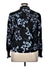 Parker 100% Polyester Floral Blue Black Long Sleeve Blouse Size XL (estimated) - photo 2