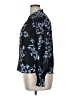 Parker 100% Polyester Floral Blue Black Long Sleeve Blouse Size XL (estimated) - photo 5