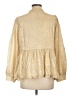Unbranded 100% Polyester Metallic Gold Long Sleeve Blouse Size M - photo 2