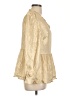 Unbranded 100% Polyester Metallic Gold Long Sleeve Blouse Size M - photo 4