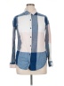 Falls Creek Color Block Blue Long Sleeve Button-Down Shirt Size XL - photo 1