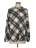 One World Plaid Black Long Sleeve Blouse Size L - photo 1